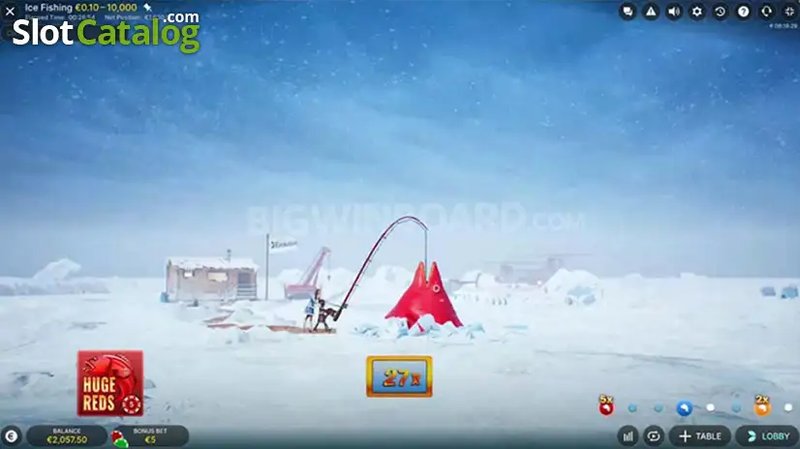 Overview of ice fishing game